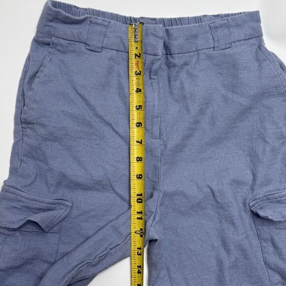 House of Harlow Linen Blend Wide Leg Cargo Style Pants Women’s Lagenlook Size 6 - Picture 3 of 11